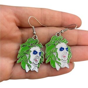 Green and Blue Character Earrings